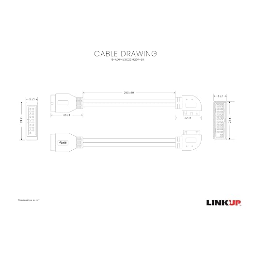 LINKUP USB 3.2 Gen2 Internal Adapter | 20-Pin Header to USB-A | 10Gbps male to female for PC front panel
