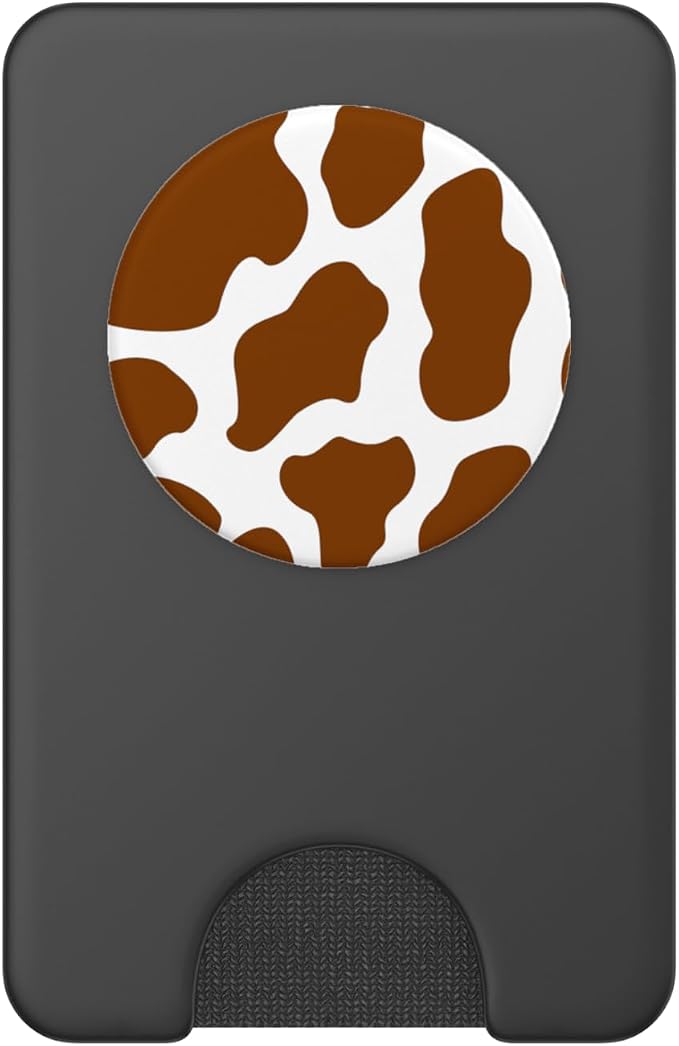 Brown Cow Print Spotted Cute Animal Pattern PopSockets Adhesive PopGrip