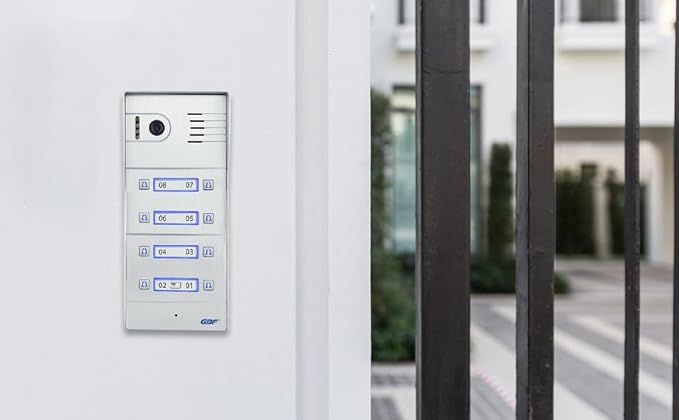 GBF Smart Video Door Station/Smart Video Intercom System for 8 Units Apartment (Surface Mounted)- GBF-PL963PM8U, 1080P Camera, Built in POE, Control Two Locks remotely, Built-in RFID Reader