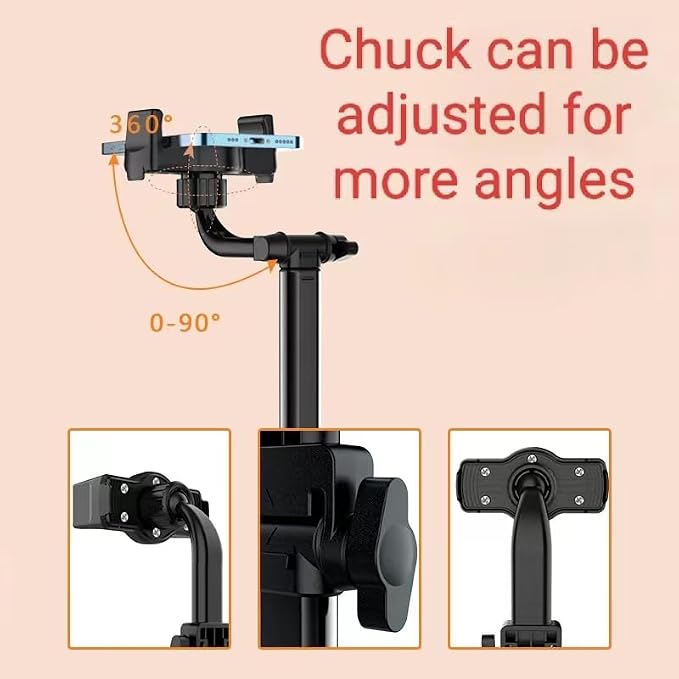 Cell Phone Stand with Phone Cooler Height Adjustable Desktop Cell Phone Stand with Cooling Fan for Live Streaming Compatible with All iPhone Android Phones
