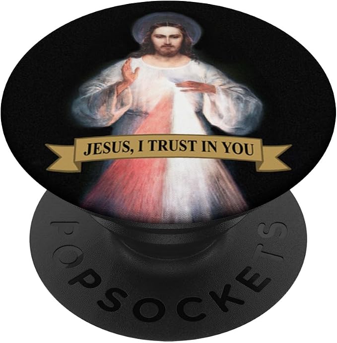Divine Mercy Jesus I Trust in You PopSockets Adhesive PopGrip