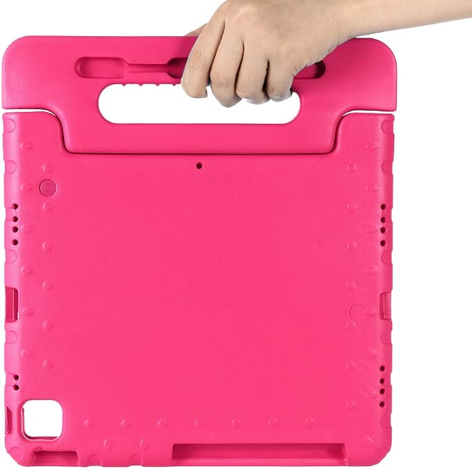 Kids Case for iPad Pro 11 M5/M4 &amp iPad Air 11 (2026/2025/2024) Shockproof Case with Pencil Holder Techcircle Light EVA Foam Handle Stand Bumper Protective Child Friendly Drop Proof Cover Black