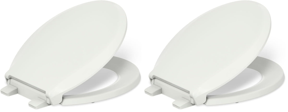 KOHLER 4639-RL-NY Cachet ReadyLatch Round Toilet Seat Soft Close, Dune (Pack of 2)