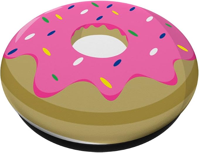 Pink Donut Pop Socket for Phone Cute PopSockets Jelly Donut PopSockets Adhesive PopGrip
