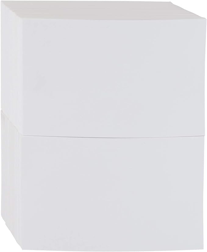 Amazon Basics Blank Index Cards for Studying and Note Taking, White, 4" x 6", 1000 Count (Pack of 2)