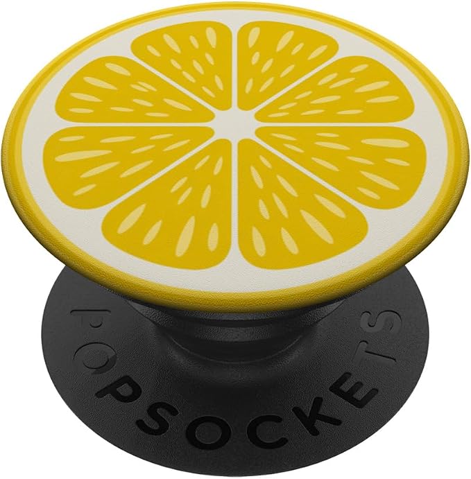 Zesty Lemon Slice Pop Art Summer Yellow Citrus Fruit PopSockets PopGrip for MagSafe
