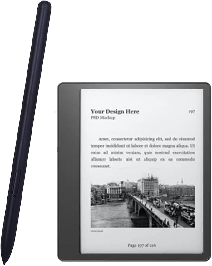 Stylus Pen Replacement for Kindle Scribe4096 Pressure SensitivityMagnet Adsorption Pen for Digital WritingDrawing Replacement for Kindle Scribe Pen(Black)