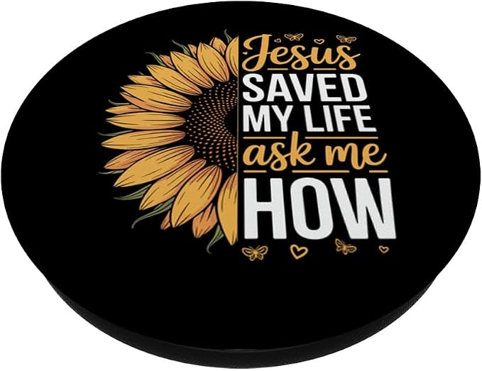 Jesus Saved My Life Ask Me How PopSockets PopWallet for MagSafe