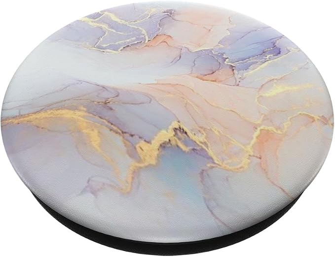 Marble-Like Pink with Purple and Gold Colors PopSockets Adhesive PopGrip