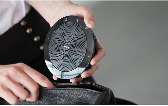 Jabra Speak 510 UC Wireless Bluetooth Speakerphone – Outstanding Sound Quality, Portable Conference Speaker for Holding Meetings Anywhere - Certified for Zoom & Google Meet