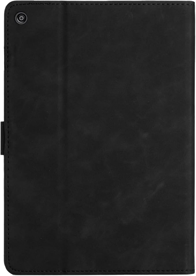Fire HD 8 Case Slim Folding Stand Auto Wake/Sleep Wallet Case with Cards/Cash Holder for Amazon Fire HD 8(8th/7th/6th Gen 2018/2017/2016 Release)-Black