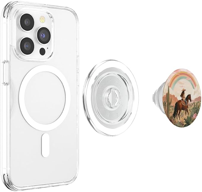 Aesthetic Western Cowgirl Riding Horse Vintage Country Theme PopSockets Adhesive PopGrip