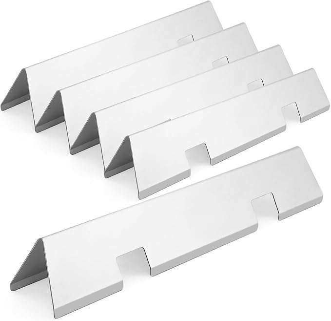15.3 inch Flavorizer Bars for Weber Spirit I & II E310 E320 E330 S310 S320 S330 Gas Grills with Front Control Knobs, Replacement for Weber Spirit Grill Parts 7636, Porcelain Enameled Steel, 5 PCS