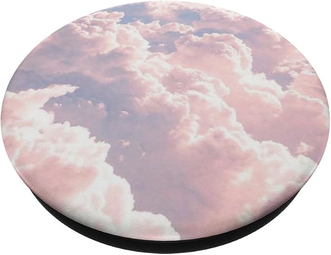 Pastel Pink and Purple Cloud Blue Sky Watercolor Clouds PopSockets Adhesive PopGrip