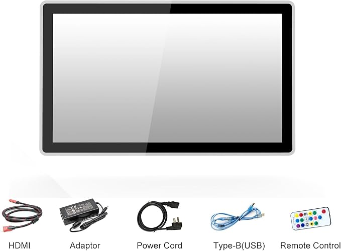 GreenTouch 27 Inch LED-Framed Touch Screen Monitor with HDMI+VGA+DP Interface, PCAP Touchscreen Monitor for self-Service Kiosk