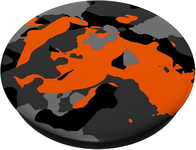 Orange Camouflage PopSockets Adhesive PopGrip