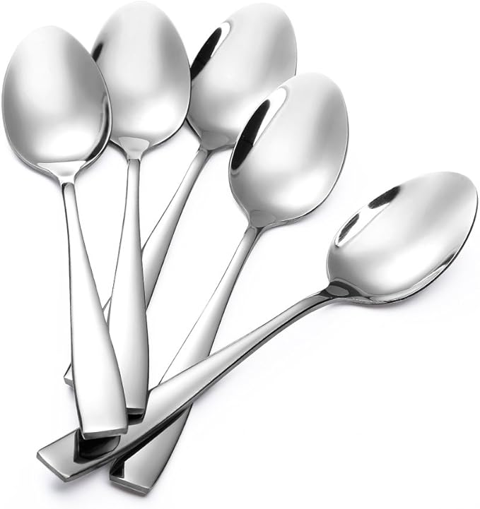 Eslite 12-Piece Large Stainless Steel Dinner Spoons,8 Inches