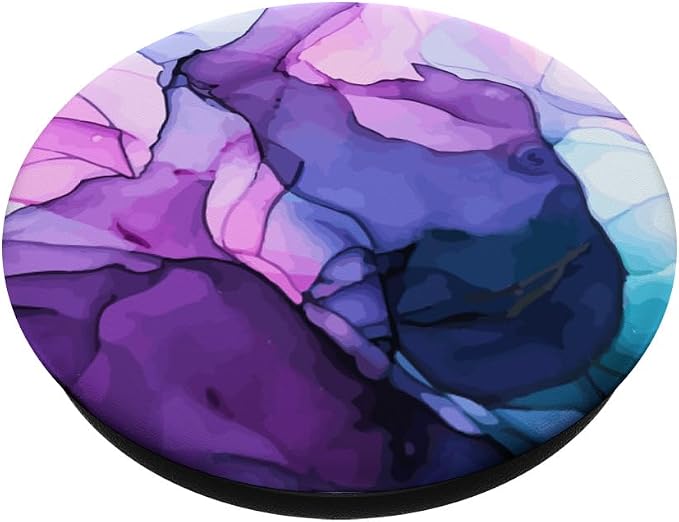 Elegant Purple Ink Abstract Colourful Swirl Pattern PopSockets Adhesive PopGrip