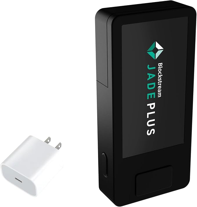 BoxWave Charger Compatible with Blockstream Jade Plus - PD GAN miniCube (30W) 30W Tiny PD GAN Type-C Wall Charger - Winter White