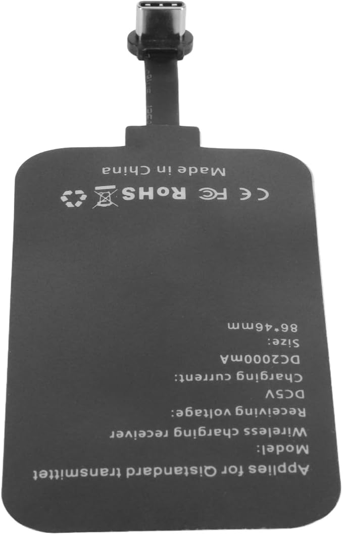 GOWENIC Wireless Charging Receiver Type C Wireless Charger 10W Quick Charging 5V 2A Input Adapter Phone Patch for Home Travel