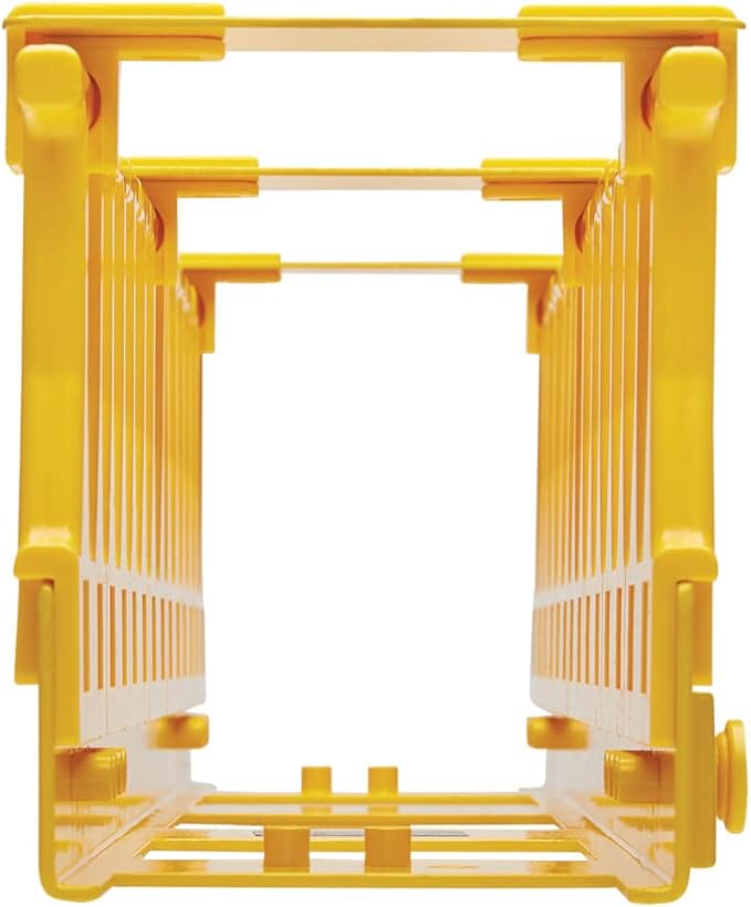 Tripp Lite Vertical Server Rack Enclosure Cable Manager, High-Capacity Double Finger Duct, High-Visibility Yellow Steel, 6 Foot / 1.8 Meters, Three 2-Foot Sections, 5-Year Warranty (SRCABLEVRT3FC)