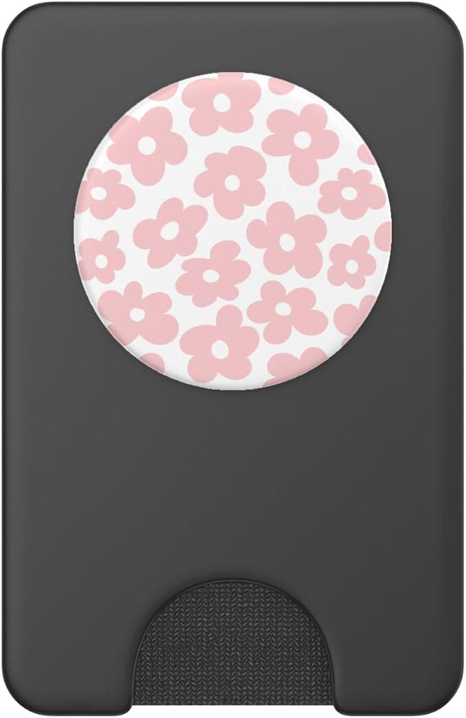 Aesthetic Pink Flowers Retro Daisy PopSockets Adhesive PopGrip