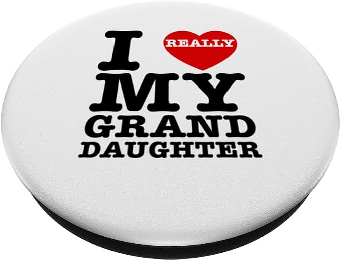 I Love My Granddaughter I Heart Grandma Grandpa Matching Art PopSockets Standard PopGrip