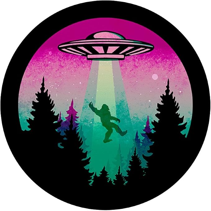 Cryptidcore Aesthetic Sasquatch Bigfoot UFO Alien Abduction PopSockets Adhesive PopGrip