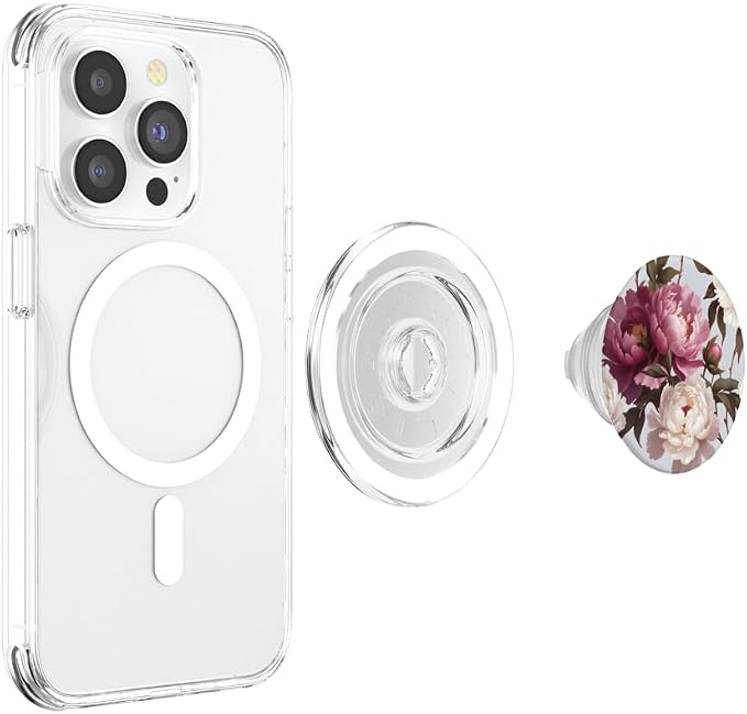 Purple Pink Flower Floral Pattern PopSockets Adhesive PopGrip