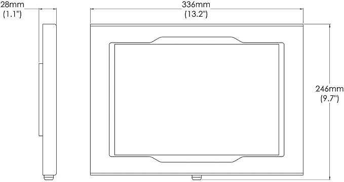 Locking Anti-Theft Metal Case for Samsung Galaxy TAB 3 4 10.1 Tablet for Kiosk POS Store Show Display Time Clock (TAB 3/4 10.1 Black)