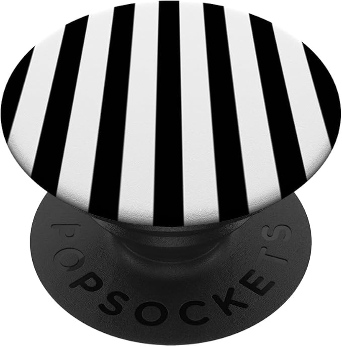 Black and White Stripes Pop Mount Socket Phone Grip PopSockets Adhesive PopGrip