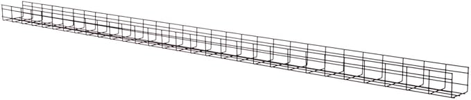 Tripp Lite Wire Mesh Cable Tray Management Organization, Ideal for Industrial & Data Centers, 2 Pack, 6 inches x 4 inches x 5 Feet / 150 x 100 x 1500 millimeters, 5-Year Warranty (SRWB6410X2STR)