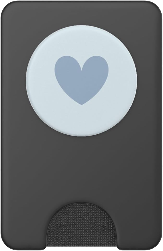 Pale Blue Cute Heart Minimalist Heart Love PopSockets Adhesive PopGrip