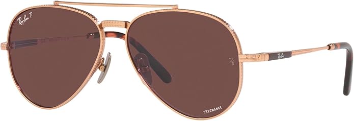 Ray-Ban Unisex Rb8225 Aviator Titanium Aviator Sunglasses