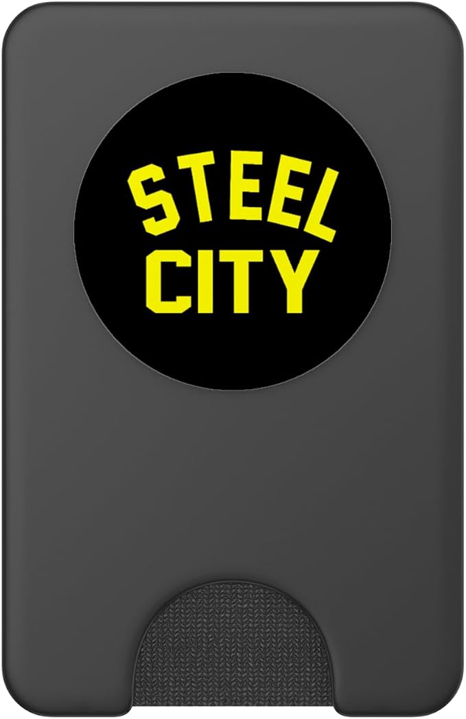 STEEL CITY PITTSBURGH BLACK AND GOLD PopSockets Adhesive PopGrip