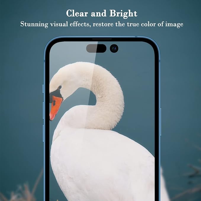 PERFECTSIGHT Anti Blue Light Screen Protector Designed for iPhone 14 Pro 2022 6.1 inch 2 Pack 6X Stronger Blue Light Blocking Tempered Glass - Eye Protection Anti Eye Fatigue Bubble Free