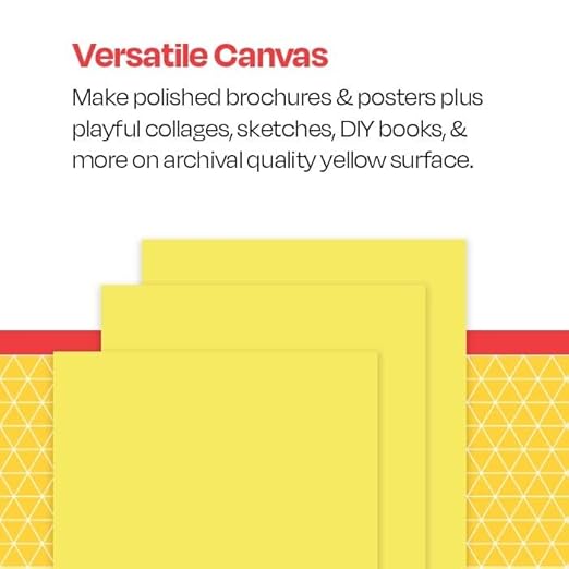 School Smart 085543 Folding Bristol Tagboard,Yellow, 12" W x 18" L (Pack of 100)