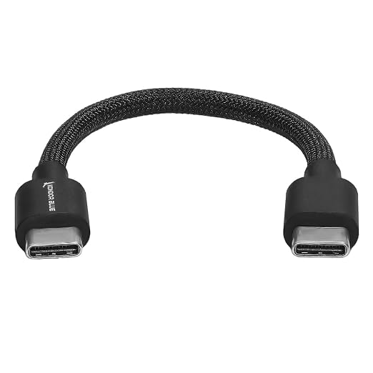 KONDOR BLUE | 10 Inch USB-C Cable for DJI LiDAR Focus System | Reliable Communication Cable for Compatible LiDAR Workflows | Black