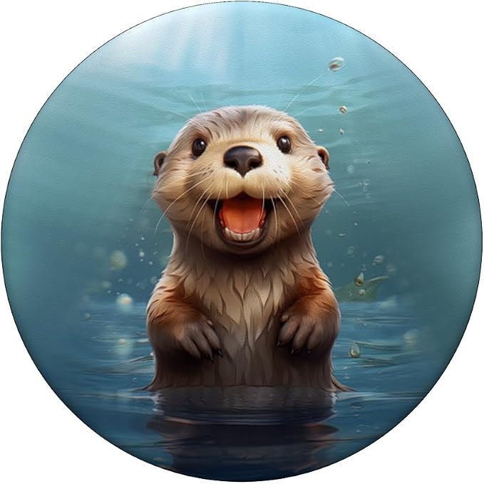 Cute Adorable Sea Otter PopSockets PopGrip for MagSafe