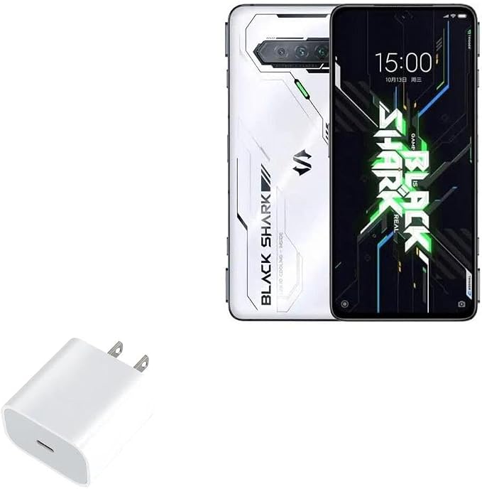 BoxWave Charger Compatible with Xiaomi Black Shark 4S Pro - PD GAN miniCube (30W) 30W Tiny PD GAN Type-C Wall Charger - Winter White