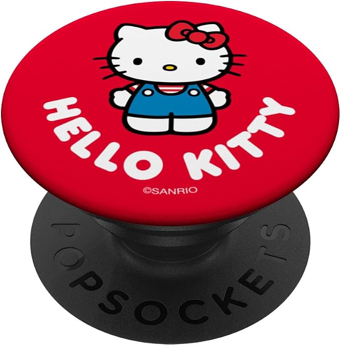 SANRIO Hello Kitty Character PopSocket Adhesive PopGrip for iPhone 11 Black