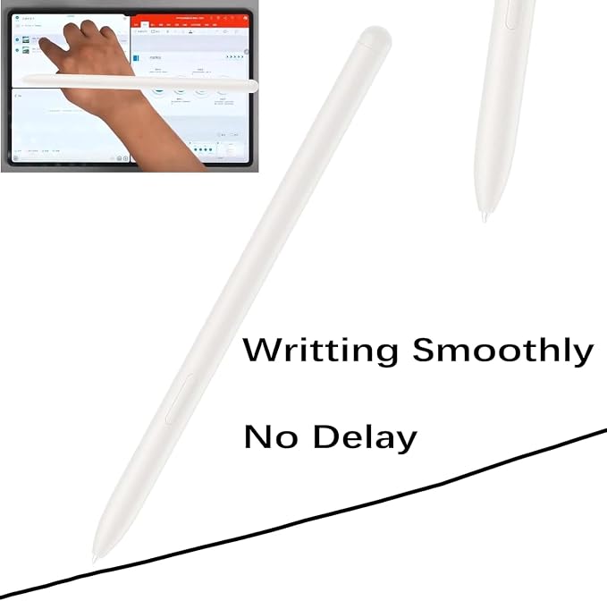 Beige Galaxy Tab S9 Ultra S Pen Replacement for Samsung Galaxy Tab S9 Plus Stylus Pen Replacement WithoutBluetooth + Free 5 Tips for Samsung Galaxy Tab S9 Pen