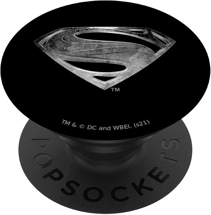 Zack Snyder's Justice League Superman Symbol Black Suit PopSockets Adhesive PopGrip