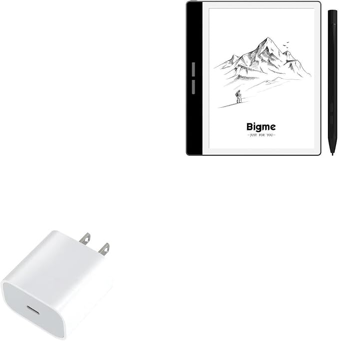 BoxWave Charger Compatible with Bigme B751 (7 in) - PD GAN miniCube (30W) 30W Tiny PD GAN Type-C Wall Charger - Winter White