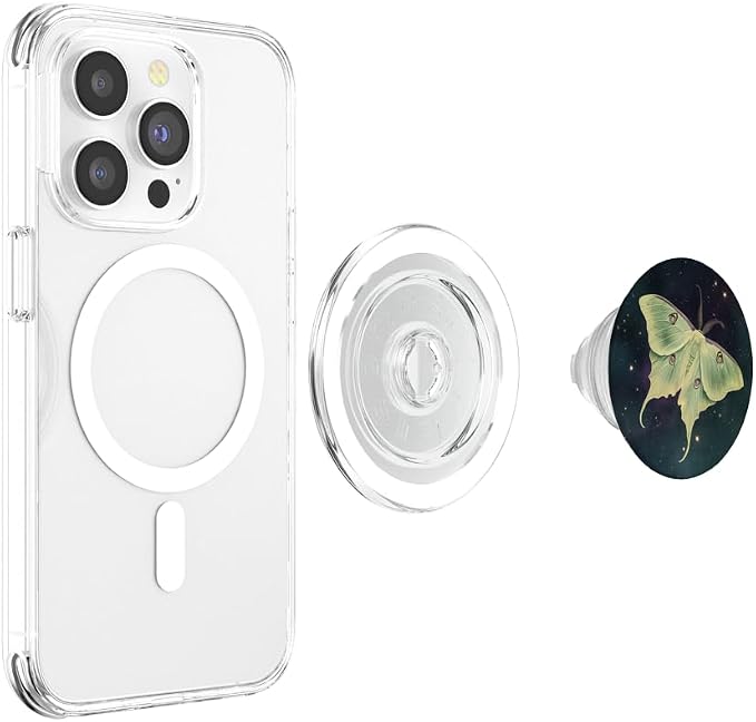 Luna Moth Green Moth Gothic Nature Whimsical Butterfly PopSockets PopWallet for MagSafe