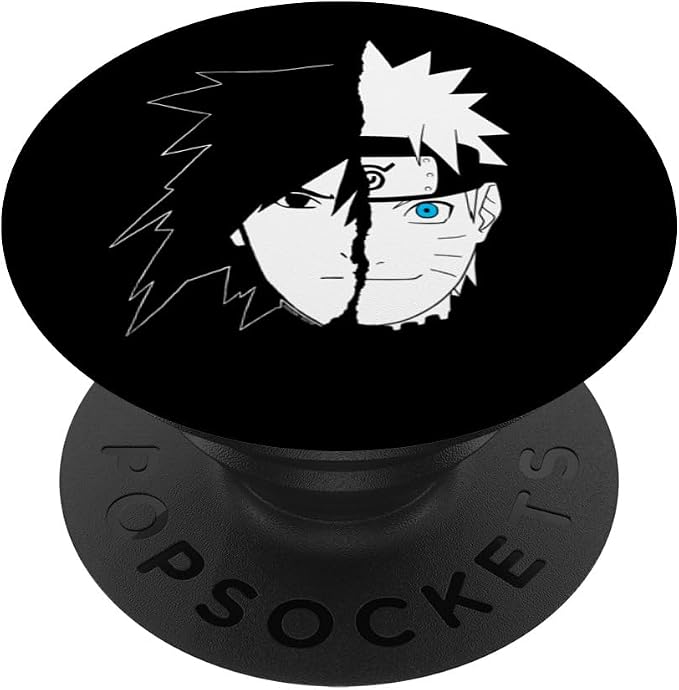 Naruto Sasuke Split Face Anime PopSockets Adhesive PopGrip