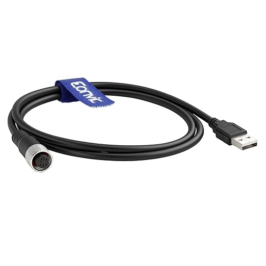 Industrial M12 4 Pin A Code Female to USB 2.0 Male Data Connection Cable High Flex Shielded Moulded IP67 Waterproof Cable
