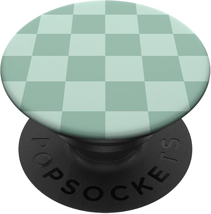 Mint Green Checkered PopSockets Adhesive PopGrip