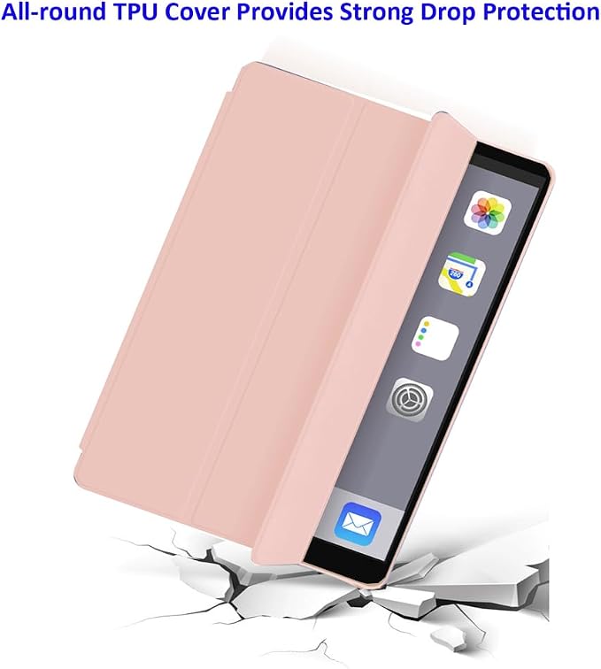iPad Pro 11 Case 4th/3rd/2nd Gen Black | 2022/2021/2020 Lightweight Smart Folio Trifold Stand Auto Sleep/Wake Soft Silicone Back without Pencil Holder