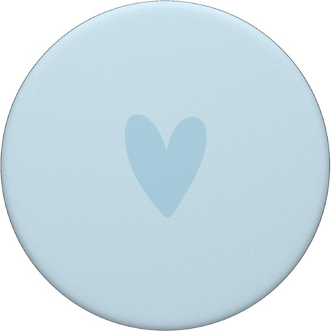 Minimalistic Heart Simple Heart Love - Light Blue PopSockets PopGrip for MagSafe